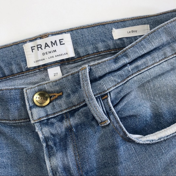 Frame Le Boy High Rise Ripped Jeans - Picture 7 of 8